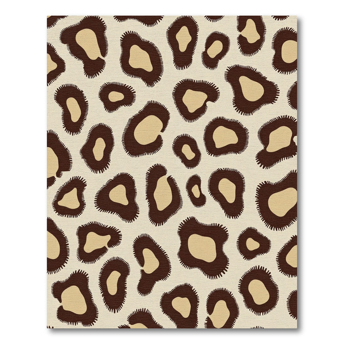 Tan And Brown Spotted Animal Print Rug