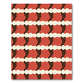 Terracotta Red Abstract Wave Rug