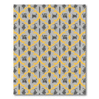 Gold Yellow Gray Abstract Chain Rug