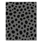 Gray Black Polka Dot Spot Rug