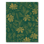 Golden Jungle Leaf Vine Rug