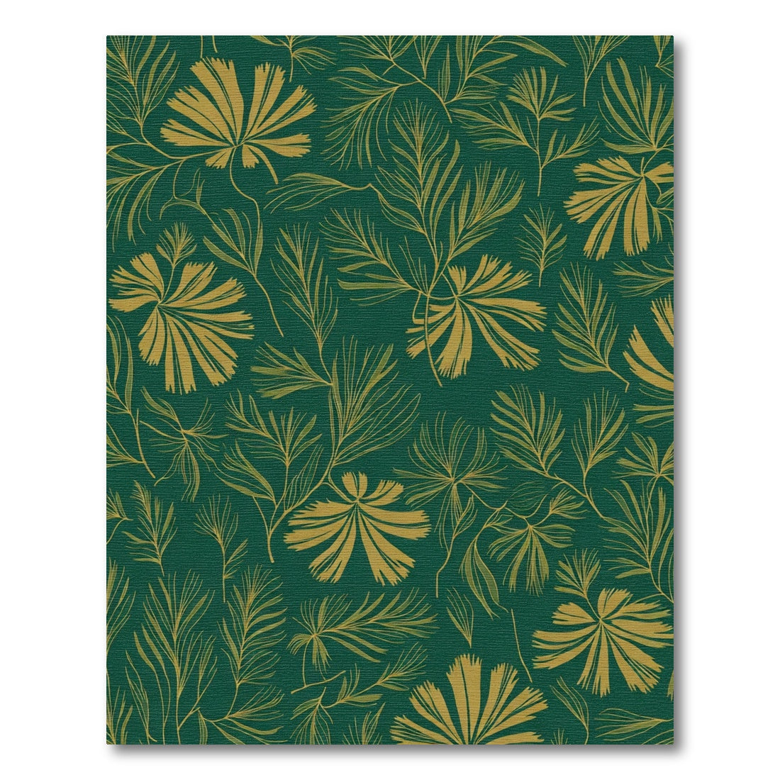 Golden Jungle Leaf Vine Rug
