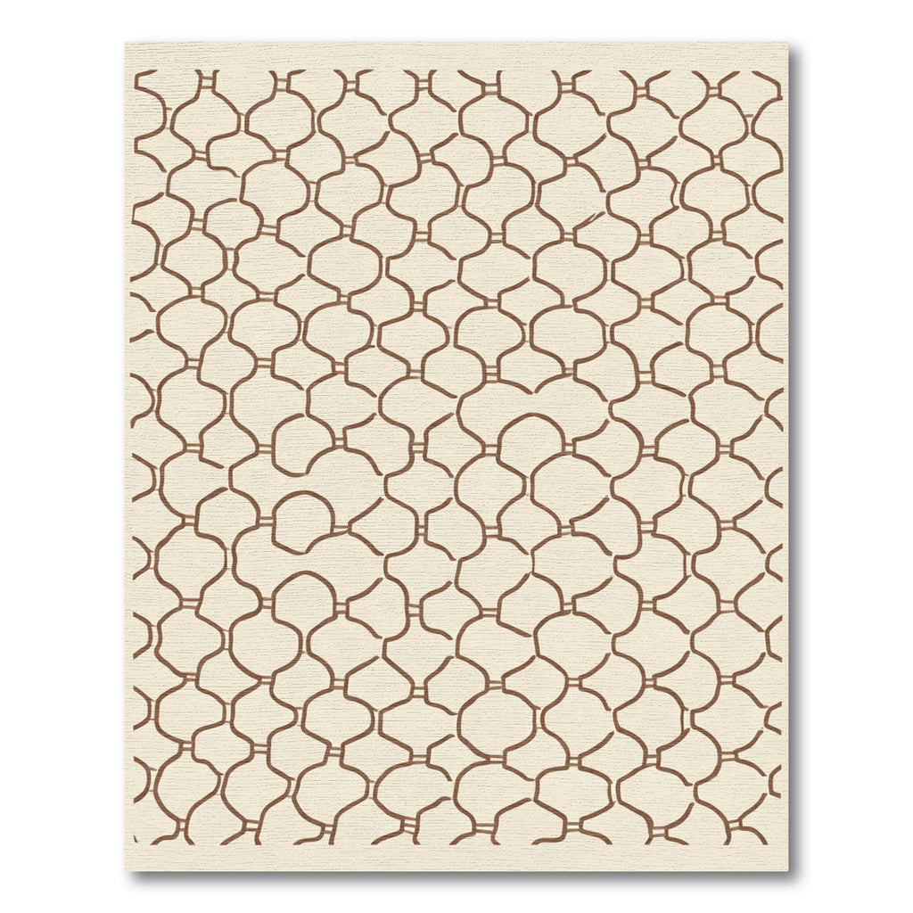 Brown Organic Chain Link Rug