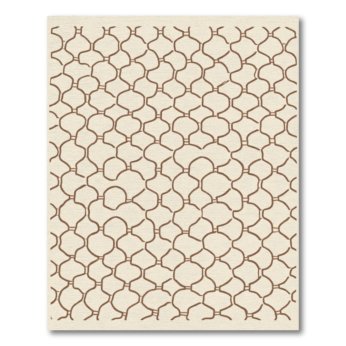 Brown Organic Chain Link Rug