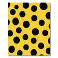 Vibrant Yellow Black Polka Dot Rug