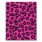 Hot Pink Black Leopard Spot Rug