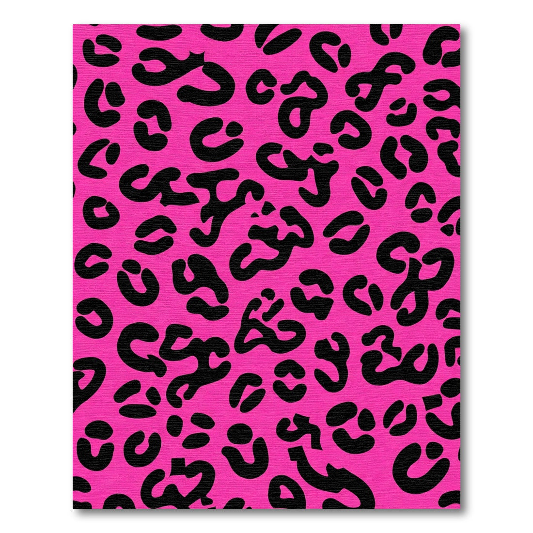 Hot Pink Black Leopard Spot Rug