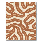Earthy Terracotta Swirl Abstract Rug