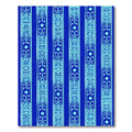 Bright Blue Ethnic Stripe Rug