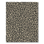 Classic Black Spotted Beige Leopard Rug