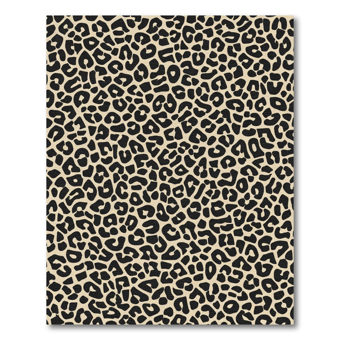Classic Black Spotted Beige Leopard Rug