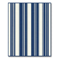 Classic Navy Cream Vertical Stripes Rug