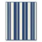 Classic Navy Cream Vertical Stripes Rug
