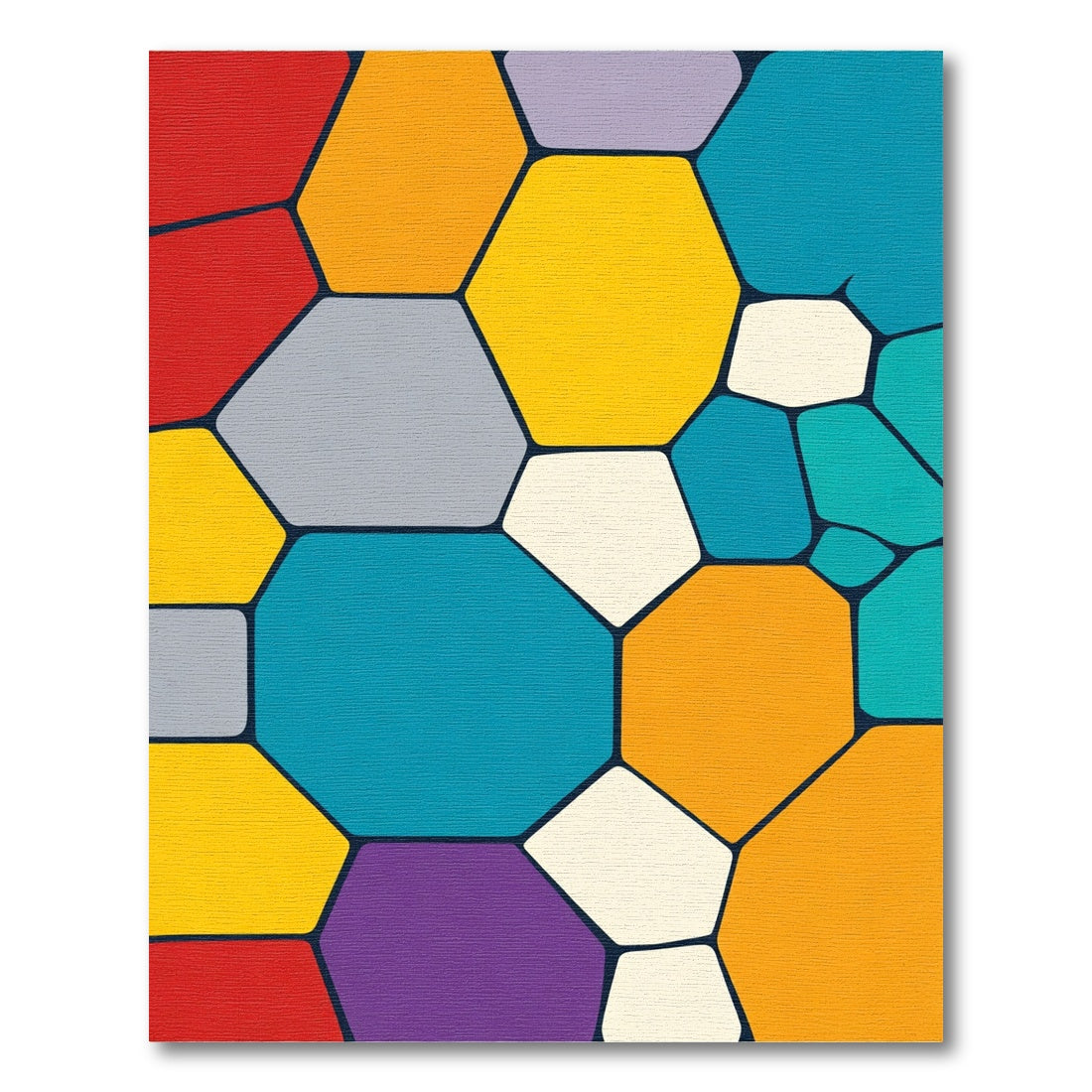 Colorful Geometric Tessellation Abstract Rug