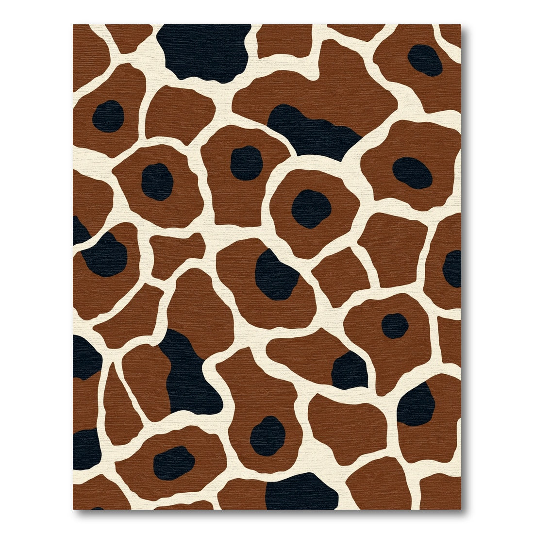 Brown Black Animal Spots Rug