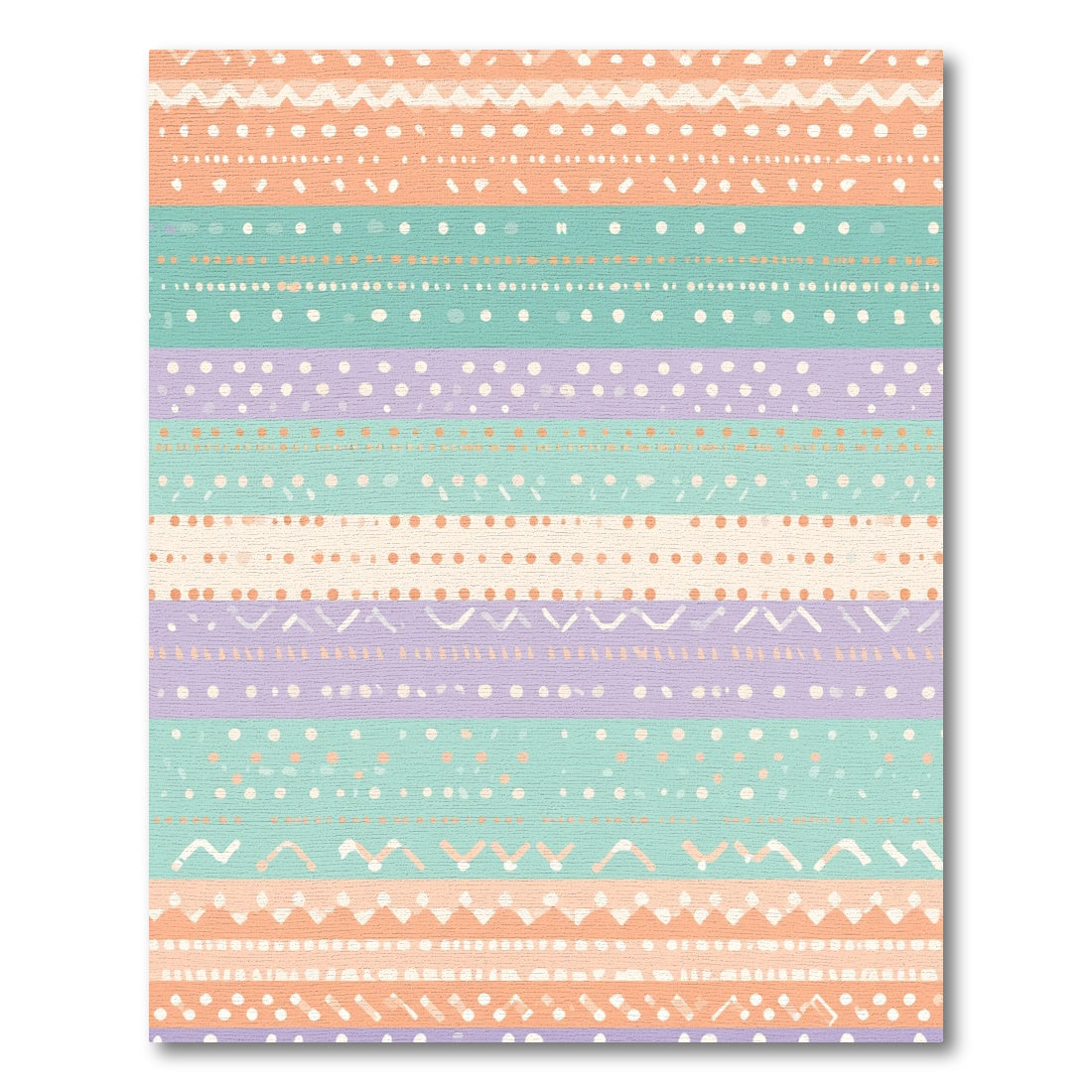 Pastel Boho Stripe Medley Rug