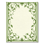 Green Vine Embrace Floral Border Rug