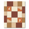 Patchwork Earth Tones Abstract Shapes Rug