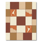 Patchwork Earth Tones Abstract Shapes Rug