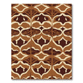 Earthy Brown Abstract Organic Symmetry Rug