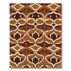 Earthy Brown Abstract Organic Symmetry Rug