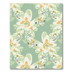 Pale Sage Botanical Floral Repeat Rug