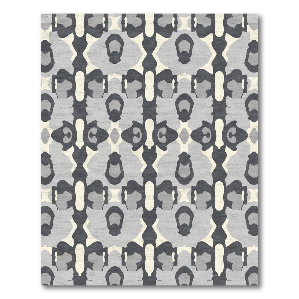 Gray Beige Abstract Organic Camo Rug