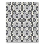 Gray Beige Abstract Organic Camo Rug