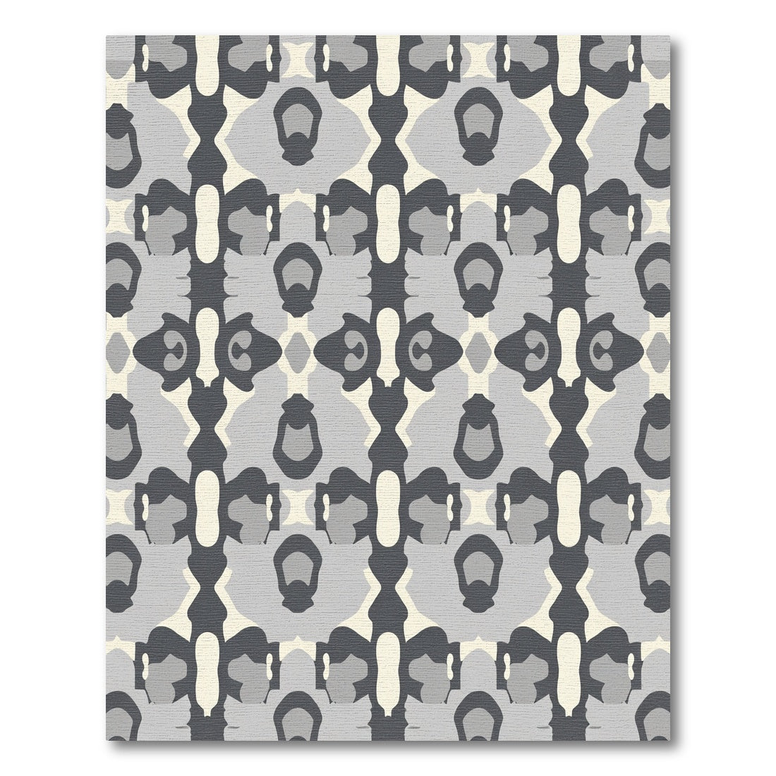 Gray Beige Abstract Organic Camo Rug