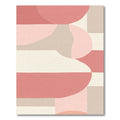 Soft Pink Abstract Organic Shapes Rug