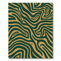 Emerald And Gold Zebra Stripes Rug