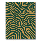 Emerald And Gold Zebra Stripes Rug