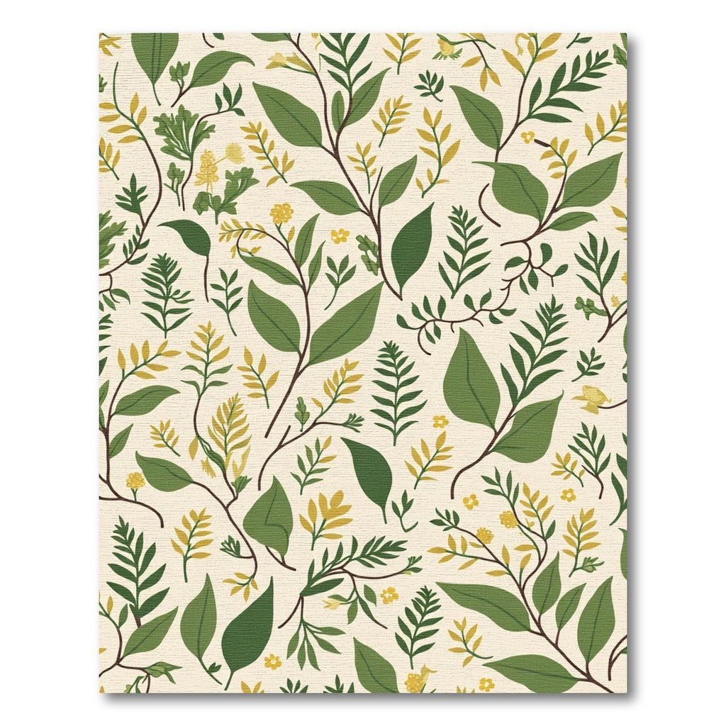 Botanical Branches Yellow Floral Rug