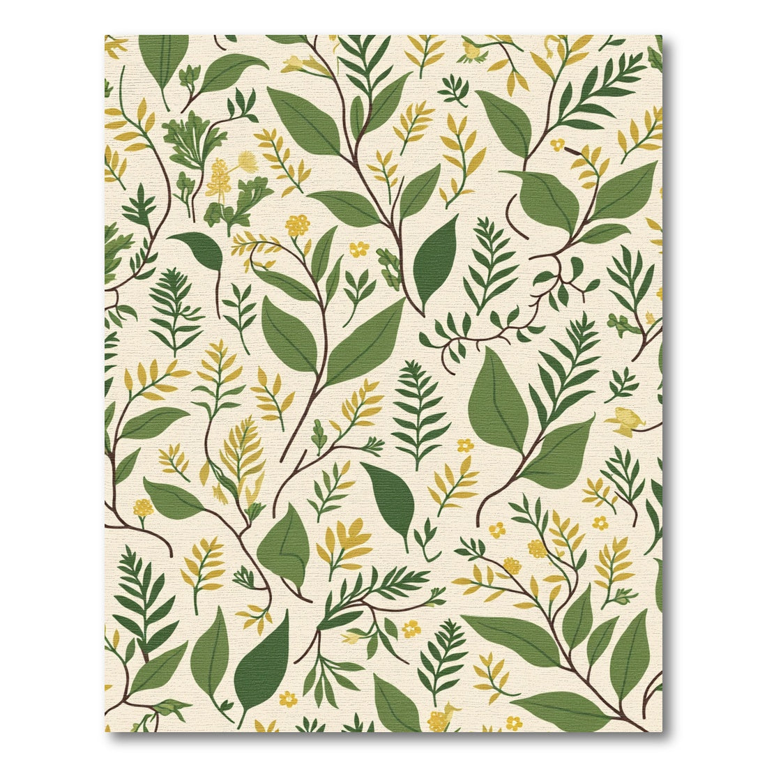 Botanical Branches Yellow Floral Rug