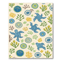 Blue Turtles Coral Garden Medley Rug