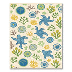 Blue Turtles Coral Garden Medley Rug