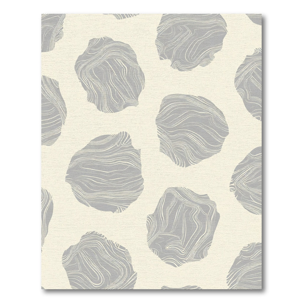 Gray Abstract Pebble Swirl Rug
