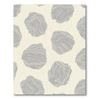 Gray Abstract Pebble Swirl Rug