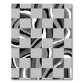 Monochromatic Abstract Checkered Flow Rug