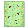Whimsical Ladybug Bee Garden Meadow Rug