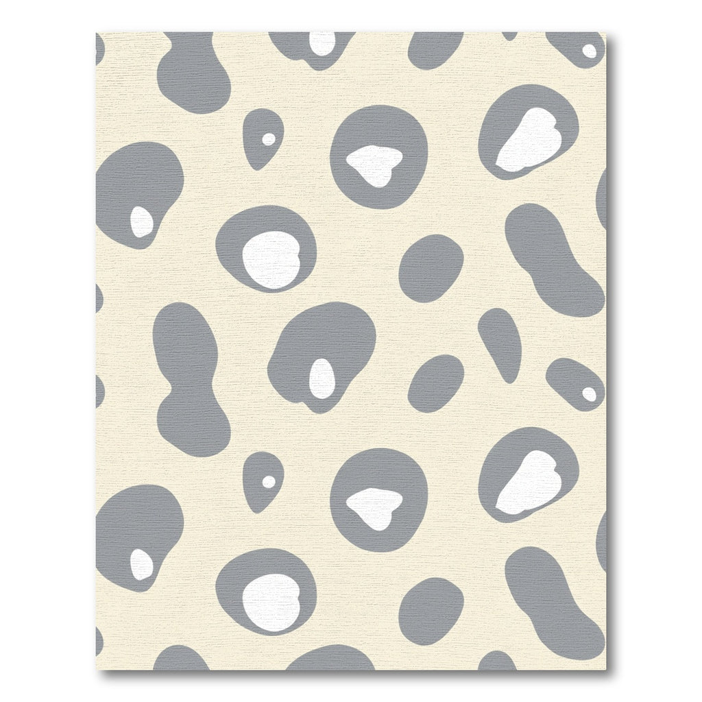 Blotchy Gray Ivory Amoeba Pattern Rug