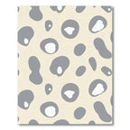 Blotchy Gray Ivory Amoeba Pattern Rug