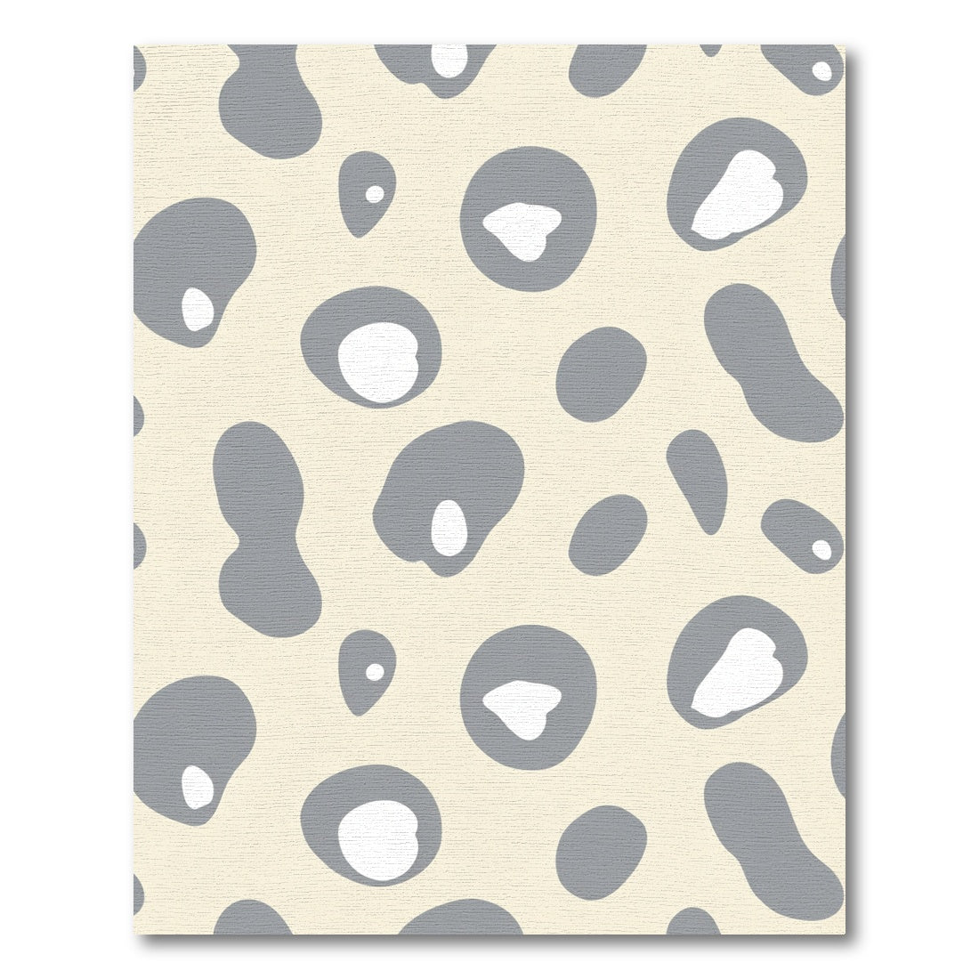 Blotchy Gray Ivory Amoeba Pattern Rug