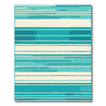 Abstract Teal Horizontal Stripe Rug