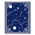 Celestial Blue Night Sky Stars Rug