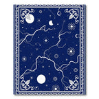 Celestial Blue Night Sky Stars Rug