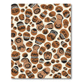 Brown Tribal Face Round Rug