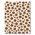 Brown Circles Cream Background Rug
