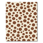 Brown Circles Cream Background Rug