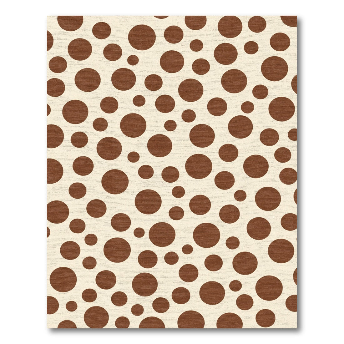 Brown Circles Cream Background Rug